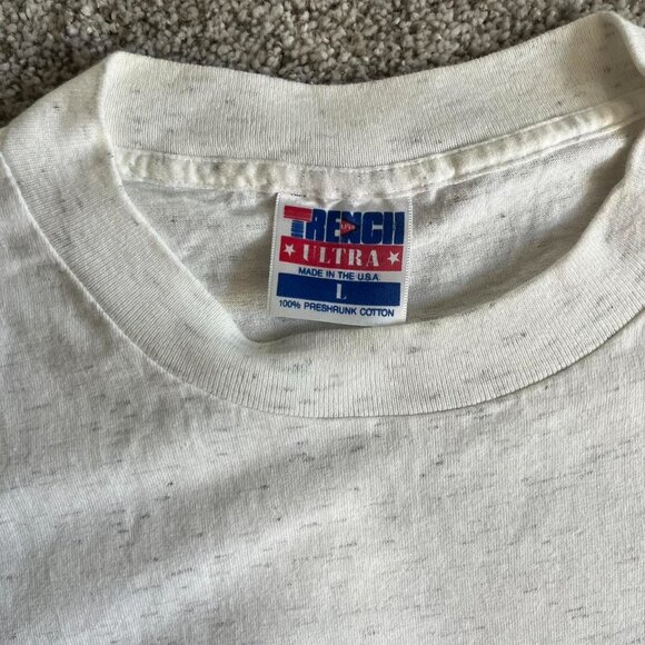 Men's White and Grey T-shirt - Picture 3 of 4